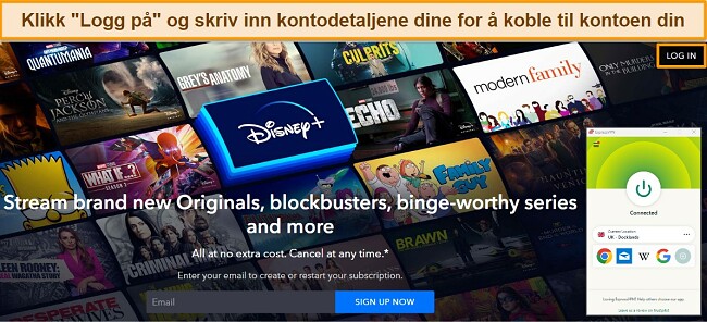 Hvordan se p&aring; Disney Plus i nettleseren med en VPN - logg inn med ExpressVPN